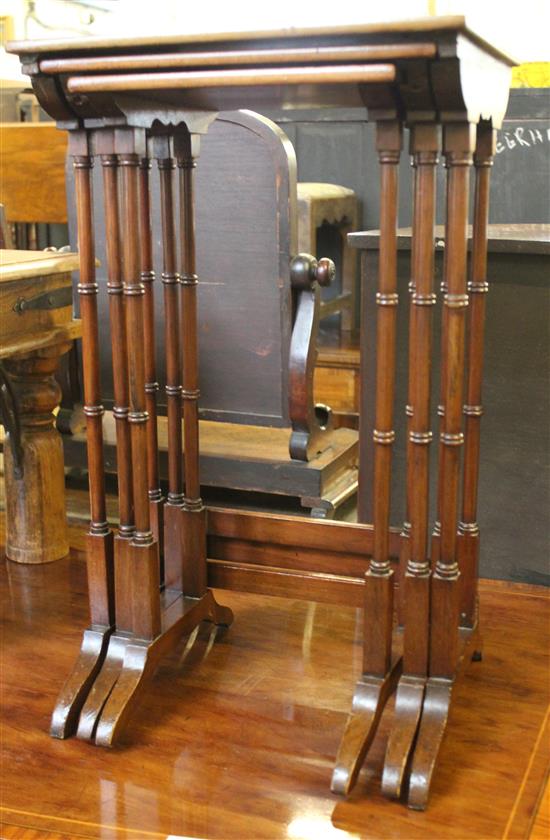 Edwardian trio nest of mahogany tables